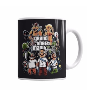Grand Theft Mario Kupa Bardak Porselen