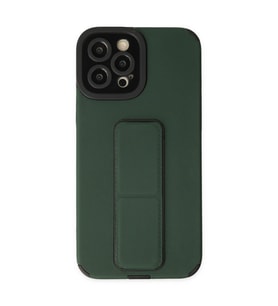 iPhone 12 Pro Max Kılıf Mega Standlı Silikon - Yeşil