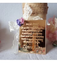 Hayaller Dükkanı 30 Adet Lazer Kare Kesim Ayna Bebek Mevlid Şekeri