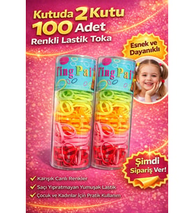 2 Kutu 100 Adet Renkli Lastik Toka Seti Karışık Renkli Saç Lastiği Çocuk Kadın Saç Tokası