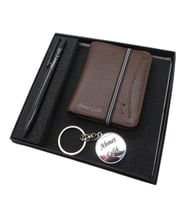 Signator D331 İsme Özel Set - Deri Kartlık + Anahtarlık  + Kalem Seti  İsme Özel Hediyelik Set (Karışık)