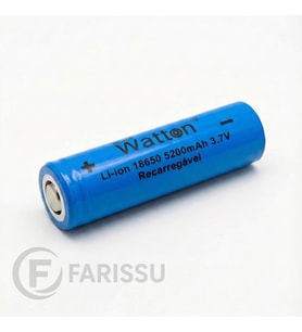 Watton 18650 Li-ion Şarjlı Pil 5200mAh 3.7V – El Feneri, Kafa Feneri ve Kamp Fenerlerine Uyumlu