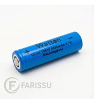 Watton 18650 Li-ion Şarjlı Pil 5200mAh 3.7V – El Feneri, Kafa Feneri ve Kamp Fenerlerine Uyumlu