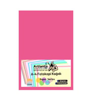 Fosforlu Pembe Renkli A-4 Fotokopi Kağıdı 25 li 1 Paket Artlantis Fotokopi Renkli A4 Kağıdı