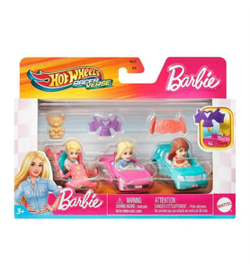 Hot Wheels Racerverse Barbie 3 lü Araba Seti JDG45-JDG48