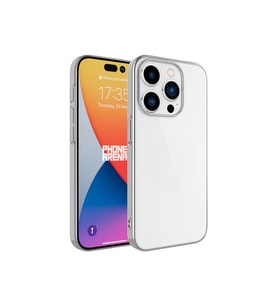 Apple iPhone 15 Pro Max Uyumlu Kılıf Sert PC Renkli Çerçeveli Zore Riksos Kapak (Koyu Gri)