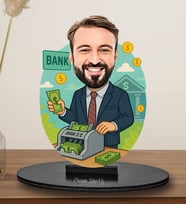 Kişiye Özel  Bankacı Tasarımlı  Karikatür Biblo 317