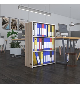 Kenzlife klasörlük raflı ilkutay crd 105*80*30 kitaplık ofis arkalıksız