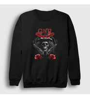 Presmono Unisex Siyah Skull Slash Guns N' Roses Sweatshirt 57042tt
