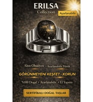 Sertifikalı Gold Siyah Obsidyen Yüzük Doğal Taş Ayarlanabilir El Yapımı Koruyucu Enerji Taşı (Çok Renkli)