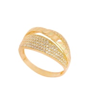 Cigold Taşlı Yüzük 14 Ayar Altın 3.34 Gr OA-C12101029037 (SARI-TABA)