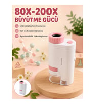 Mey İthalat® Eğitici Taşınabilir Mikroskop Ayarlanabilir Focus, LED Işık ve 80X-200X Yakınlaştırma