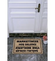 Kişiye Özel Üretim Marketimize Hoşgeldiniz/sağlıklı Günler Yine Bekleriz Kapı Önü Paspas