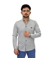 Erkek Spor Silim Fit Uzun Kol Gömlek BGL-ST04483 (Gri)