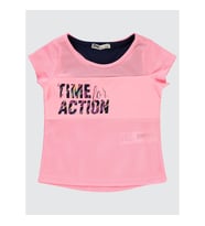 Civil Girls Kız Çocuk Tişört 2-5 Yaş Açık Neon Pembe
