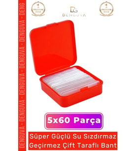 Süper Güçlü Yapışkan Kolay Çıkarılabilir Çok Amaçlı 60 Parça Çift Taraflı Şeffaf Bant 5 Adet
