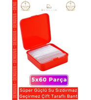 Süper Güçlü Yapışkan Kolay Çıkarılabilir Çok Amaçlı 60 Parça Çift Taraflı Şeffaf Bant 5 Adet
