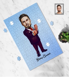 Kişiye Özel Kabadayı Karikatürlü A3 240 Parça Puzzle Bay-1