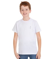 Unisex Çocuk Kısa Kollu yan Boş  Filistin Haritası Nakışlı Tişört (Beyaz)
