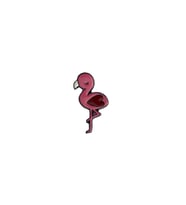 Flamingo Pembe Kuş Hayvansever Şık Hediyelik Rozet (Çok Renkli)