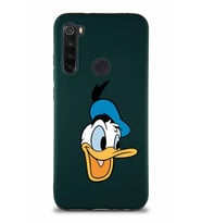 Xiaomi Redmi Note 8 Soft Premier Kapak Donald Duck-A Tasarımlı Silikon Kılıf - Yeşil (Şeffaf)