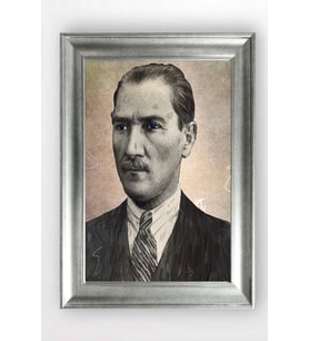 Gümüş Çerçeveli Atatürk Tablo a426