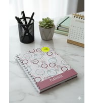 Adalinhome Spiral Haftalık Aylık Planlayıcı Defter  Stickerlı Organizer  Ajanda & Günlük Plan Defteri (Mor)