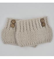 El Örgüsü Bej Bot Manşeti (Boot Cuffs)