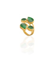 Kadir Jewellery 22 Ayar Altın Kaplama Zirkon Taşlı Kadın Vintage Yüzük