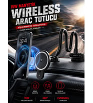 FHD3 15Watt Magnetic Mıknatıslı Wireless Premium Araçiçi Telefon tutucu