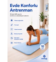 CKSpor 10 mm Konfor Doku Kaymaz Nbr Mat Taşıma Askılı Pilates Egzerisiz Minderi