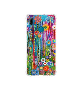 PrintiFy Huawei Psmart 2019 ile Uyumlu Düşlerin Dansı Serisi Folklorik Bahçe Tasarımlı Uv Baskılı Köşe Korumalı Antişok Kılıf