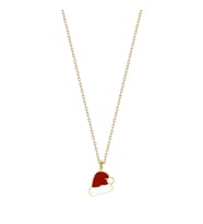 Altın Yılbaşı Figürü Şapka Kolye (Gold)
