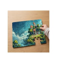 Masal Dünyası - Şato Tasarımlı 24 Parça Ahşap Çocuk Puzzle MPK0474