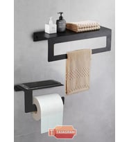 TASAGRAM Metal Banyo Havlu Askılığı Ve Tuvalut Kağıdı Askılığı 2'li Set