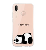 Huawei P20 Lite Uyumlu Baskılı Yumuşak Silikon Şeffaf Telefon Kılıfı