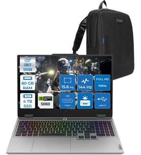 Lenovo Loq 15IRX10 Intel Core I7 13650HX 80GB Ddr5 4tb SSD RTX5060 8gb 100W Freedos 15.6" Fhd (1920X1080) IPS 300NITS 144Hz %100 Srgb Taşınabilir Bilgisayar 83JE00J5TRF40 + Zetta Çanta