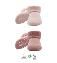 2'Li Çemberli Kaymaz Havlu Soket Çorap 10503 Pudra Pembe