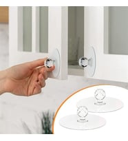 2 Adet Kristal Kendiliğinden Güçlü Yapışkanlı Kulp Askısı Tutma Kolu (5343)
