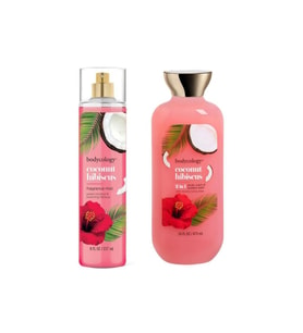 Bodycology Coconut Hibiscus Hindistan Cevizli Hibiskus Kadın Vücut Spreyi + Duş Jeli (Pembe)