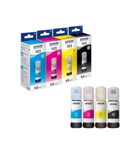 103 Ecotank L3211 siyah Ve Renkli Orjinal Mürekkep kartuş Takımı 65ml.*4
