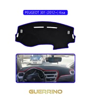 PEUGEOT 301 (2012+) TORPİDO KORUMA HALISI MAVİ KENAR