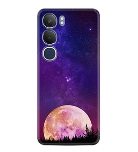 Vivo Y19S Kılıf Boutique Baskılı Resimli Mor Ay Pcode -025