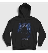 Presmono Unisex Siyah Neo V2 Film The Matrix Kapüşonlu Sweatshirt 254017tt