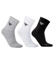 Techsport Tenis Corap 3 Lu Siy Bey Gri Tenis Çorabı (3 Çift) TS703TNS-103 Çok Renkli