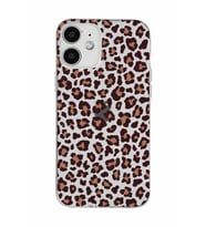 Iphone 12 Uyumlu Leopar Desenli Şeffaf Telefon Kılıfı