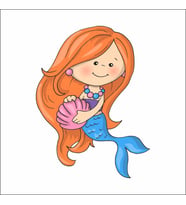 Deniz Kızı Duvar Sticker Duvar Sticker 25x30 CM