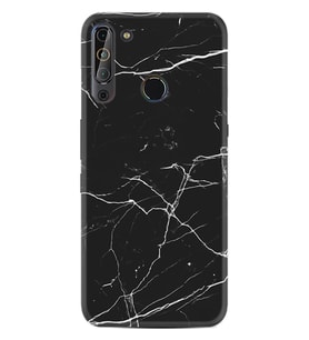 Casper Via X20 Kılıf Resimli Desenli Baskılı Silikon Kılıf Siyah Mermer 1299