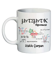 Matematik Öğretmenine Hediye İsimli Kupa Bardak - Öğretmenler Günü Hediyesi