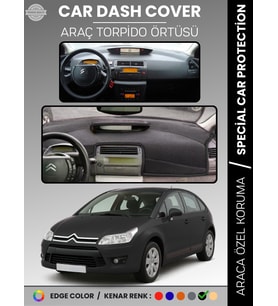 CITROEN C4 (2004-2009) Torpido Örtüsü Ön Göğüs Torpido Koruma Tam Uyum Çatlamayı Önler Kolay Montaj